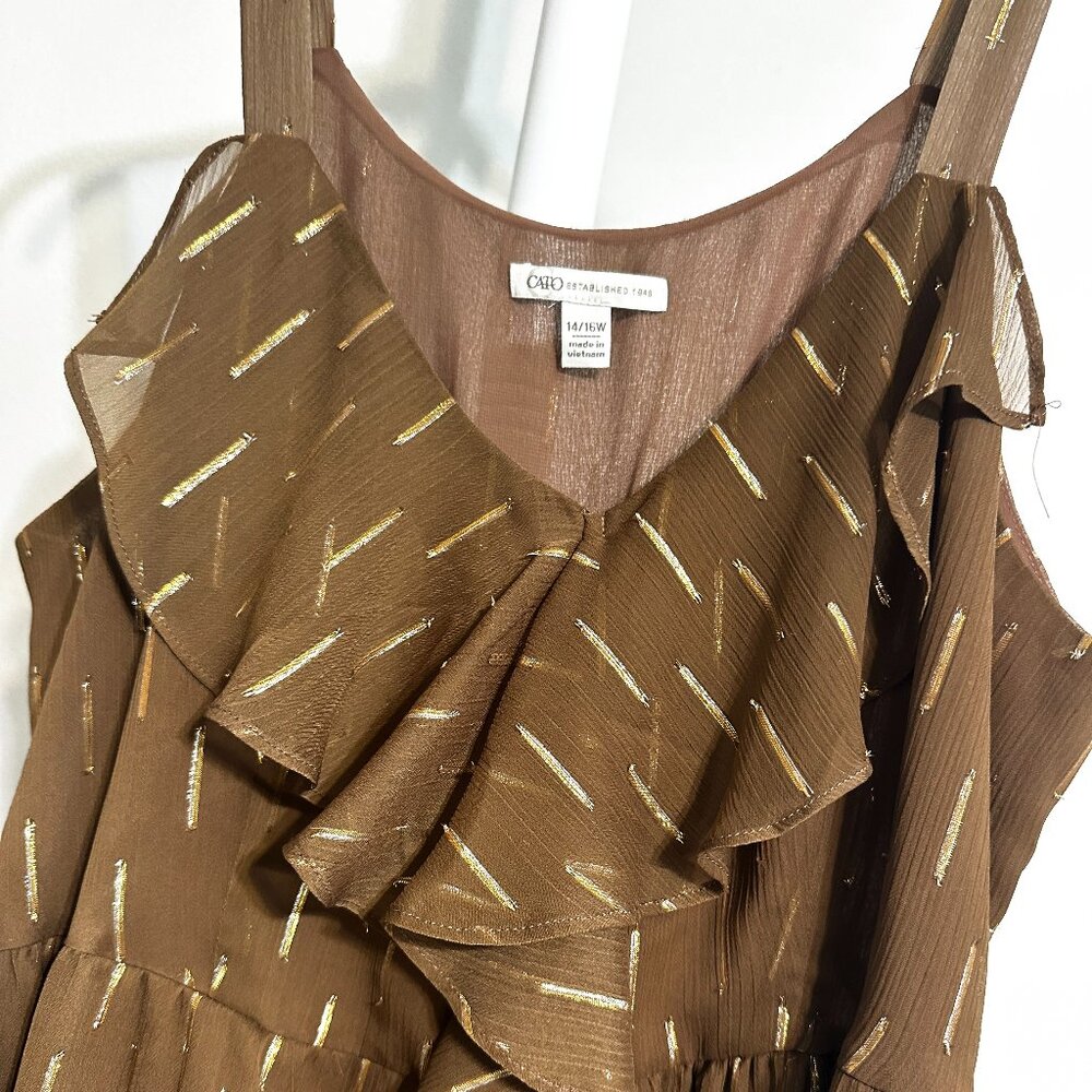 Chiffon Ruffle Cami Top - Picture 2 of 6